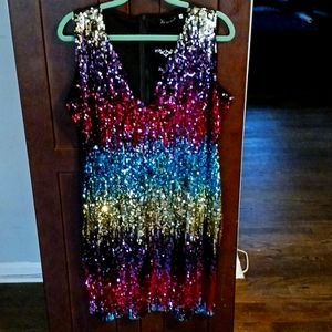 Brand New Sequins multicolored dress